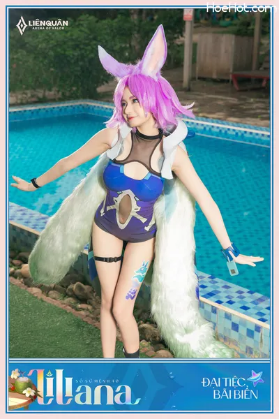 Arena of Valor Cosplay Liliana seaside surfer nude cosplay leaked 54834