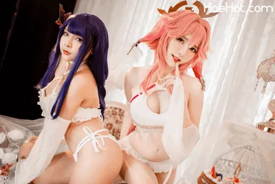 Sayo momo x Sally Dorasnow –  Raiden Yae nude cosplay leaked 218458