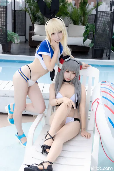 [Air Comiket 2] Shimakaze &amp; Amatsukaze Swimsuit - Zekazeka 2 nude cosplay leaked 169467