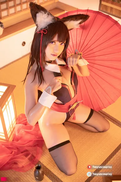 Twoyun - Amagi bunny girl nude cosplay leaked 6804