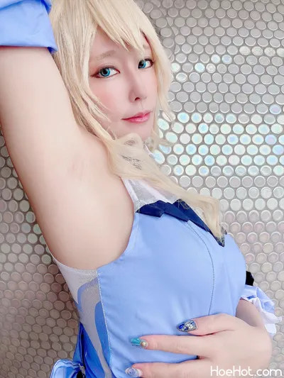 [Ringo Mitsuki] 実はえっちな原神💙ジンさんのノーパンノーブラ透け透け水着👙 nude cosplay leaked 581035