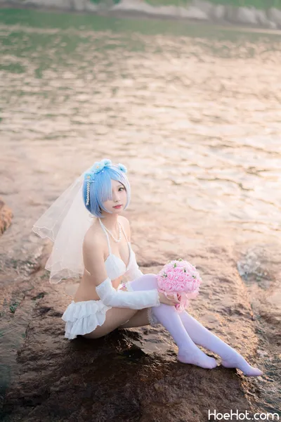 [Cheng Meow] Rem Swimsuit Bride nude cosplay leaked 553044