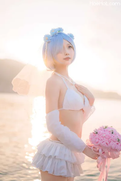 橙子喵酱 蕾姆-婚纱 [18P] nude cosplay leaked 214464