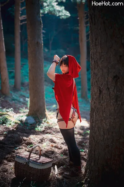 Mimmi (밈미) - DJAWA  Photo -  Naughty Red Hiring Hood nude cosplay leaked 468197