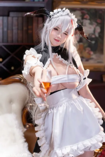 Rissoft344 - Maid Agir nude cosplay leaked 268330