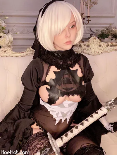 Helly Valentine - 2B Black Lingerie nude cosplay leaked 203564