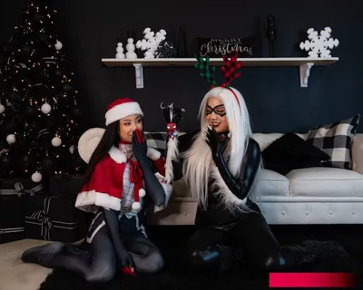 Yesyamcos - Christmas Silk and Black Cat nude cosplay leaked 21025