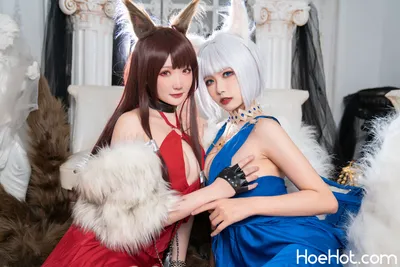 [Momoko葵葵&amp;瓜希酱]碧蓝航线赤城&amp;加贺 礼服 nude cosplay leaked 44597