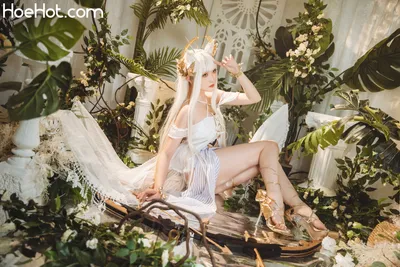 瓜希酱 - Platinum Shimmering Dew (Arknights) nude cosplay leaked 326038