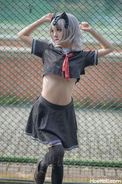 [无筝Ryou] 衣英梨梨双马尾睡cos、黑贞jkcos正片和jk私影 nude cosplay leaked 485330