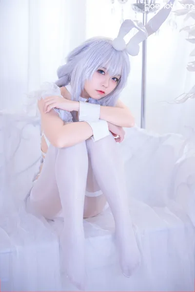 ［G44不会受伤］碧蓝航线 恶毒皮肤 懒懒的白兔 nude cosplay leaked 594687