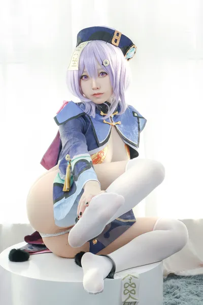 Asagiriai（愛ちゃん）-  原神 Qiqi 七七 nude cosplay leaked 166553