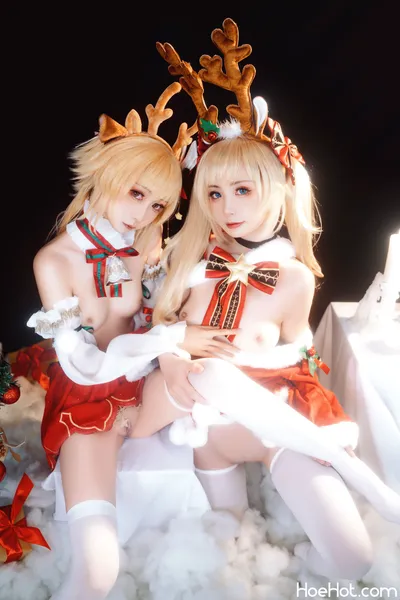 爆机少女喵小吉&amp;花音栗子 - 原神圣诞特辑 nude cosplay leaked 348934