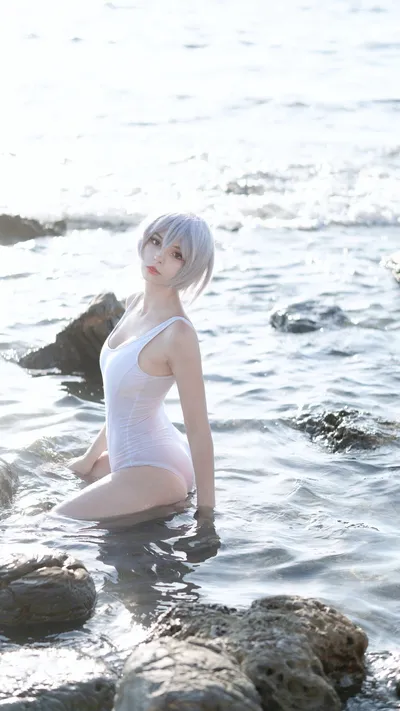 Himeecosplay - Rei Swimsuit nude cosplay leaked 405533