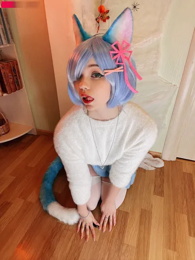 Caticornplay - Rem nude cosplay leaked 8710