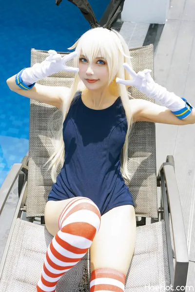 MingTao 明桃 - Shimakaze Swimsuit nude cosplay leaked 439460