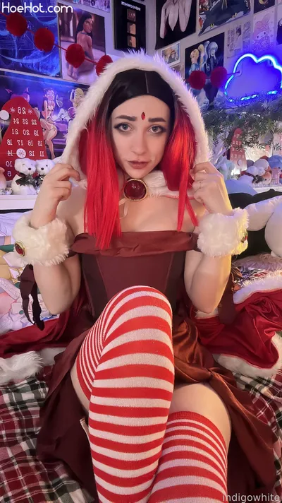 Indigo White - Red Raven Christmas nude cosplay leaked 111740