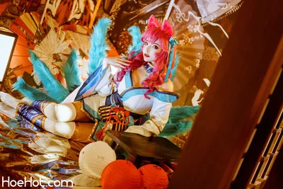 雯妹不讲道理/wenwenKira - Spirit Blossom Ahri nude cosplay leaked 516014