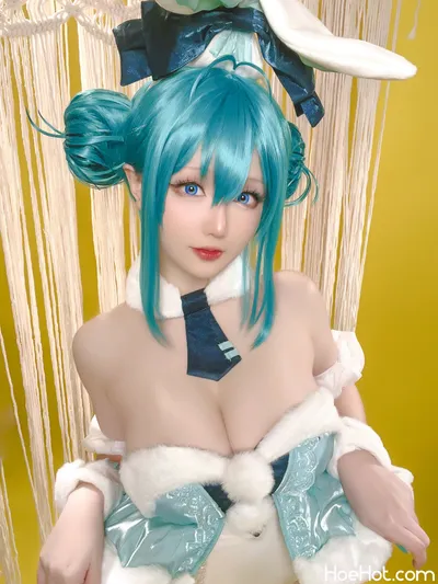 [Hoshilily] September 2023 Plan A - Hatsune Miku BiCute Bunnies (White Bunny Version) nude cosplay leaked 162169