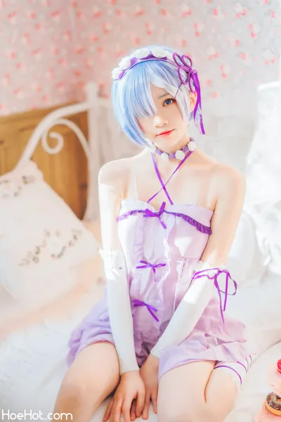 桜桃喵 - 蕾姆小睡裙 nude cosplay leaked 373478