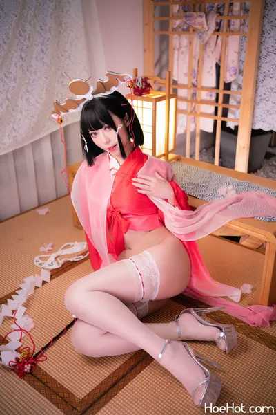 Money冷冷-辉夜巫女 nude cosplay leaked 408864