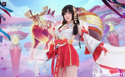 Arena of Valor Cosplay Fox Shrine Maiden Tel&#039;Annas nude cosplay leaked 60946