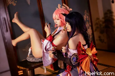 伊喵君_Nya NO.007 伊喵君_Nya &amp; JingSan - 《原神-鸣神双人》 八重&amp;雷神 双倍快乐 nude cosplay leaked 333784