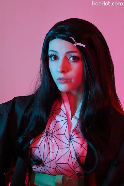 Olyashaa - Nezuko nude cosplay leaked 301750