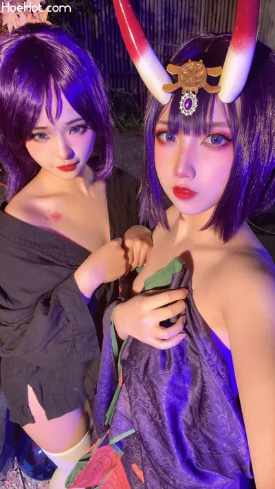 小和甜酒X阿呀被发现了Aya - ShutenDouji &amp; Minamoto no Raikou Onsen nude cosplay leaked 262953