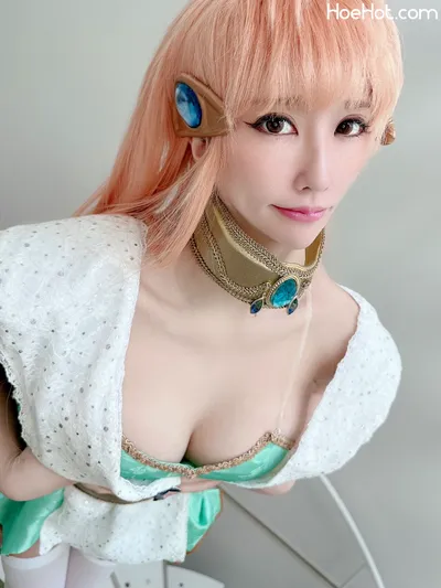 [林檎蜜紀] ダイの大冒●❤️ミニスカドレスが👗えっちなレオナ姫💚 (ダイの大冒険) nude cosplay leaked 350027