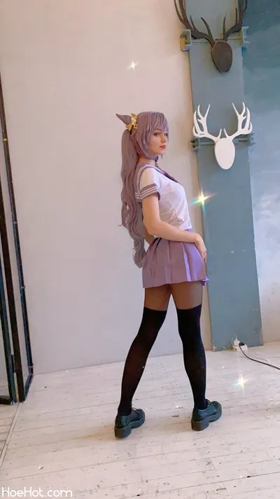 Shirogane-Sama - Keqing School Uniform nude cosplay leaked 312142