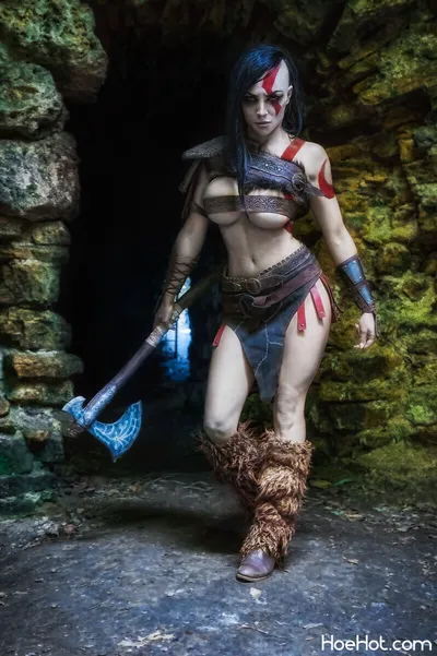 Octokuro - Female Kratos nude cosplay leaked 27036