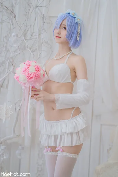 [木绵绵OwO] 蕾姆婚纱 nude cosplay leaked 128284