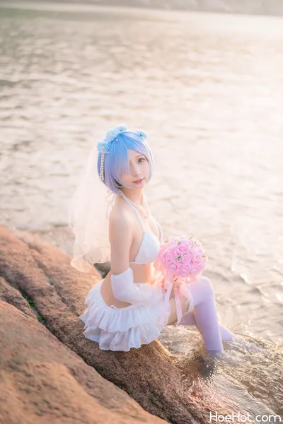 [Cheng Meow] Rem Swimsuit Bride nude cosplay leaked 553043