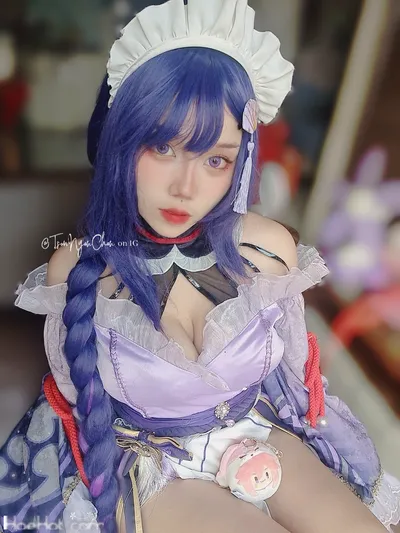 Tsunnyanchan - Maid Raiden Shogun nude cosplay leaked 25038