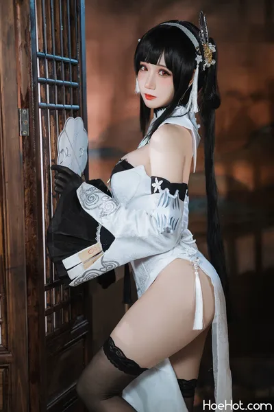 焖焖碳 碧蓝航线 鎮海 白黑礼服 nude cosplay leaked 161547