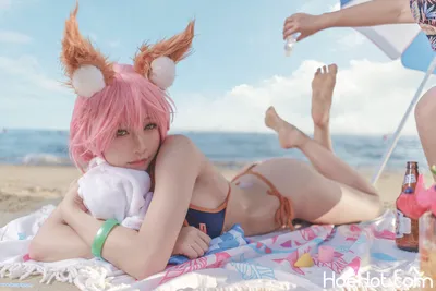 [uki雨季] 玉藻前海边泳装 FATE Tamamo no Mae Bikini nude cosplay leaked 386087