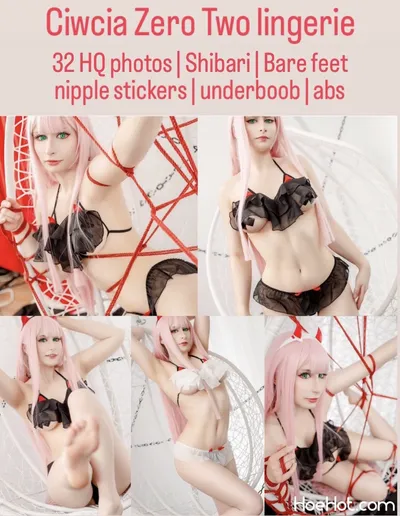 Ciwcia - Zero Two Lingerie and Shibari nude cosplay leaked 236340