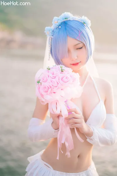 橙子喵酱 蕾姆-婚纱 [18P] nude cosplay leaked 214452