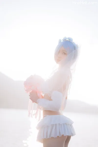 [Cheng Meow] Rem Swimsuit Bride nude cosplay leaked 553038