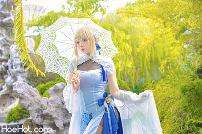 RitheCosplay - Saber Chinese dress nude cosplay leaked 308553