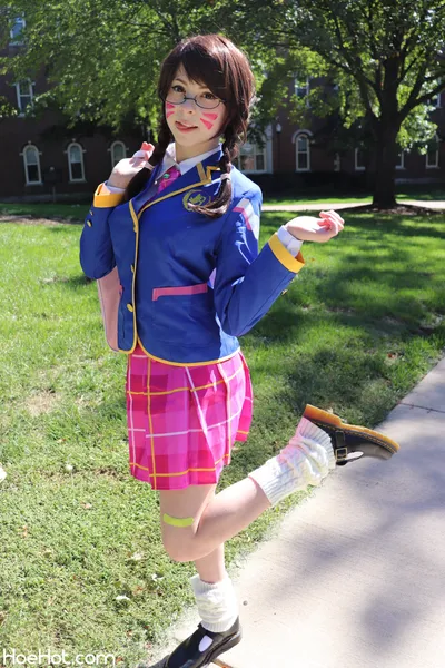 Melondoki - D.Va schoolgirl nude cosplay leaked 283208