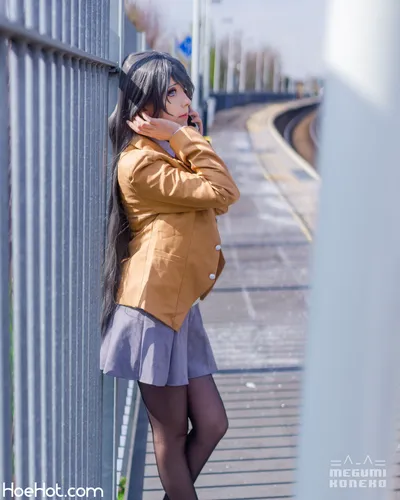 Megumi Koneko - Mai Sakurajima School Uniform nude cosplay leaked 587718