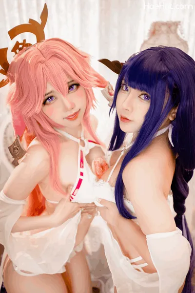 Sayo momo x Sally Dorasnow –  Raiden Yae nude cosplay leaked 218467