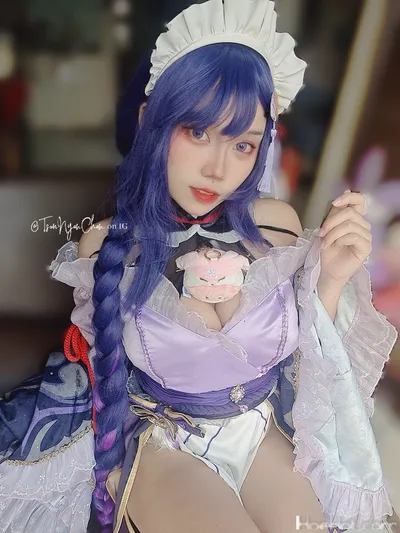 Tsunnyanchan - Maid Raiden Shogun nude cosplay leaked 25041