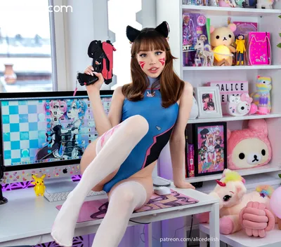 Alice Delish - Neko D.Va (Overwatch) nude cosplay leaked 397801