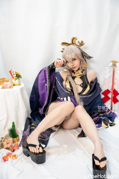 [草莓羽衣][黒ギャル八重神子]墨桜色の夜笙雅芸 nude cosplay leaked 44467