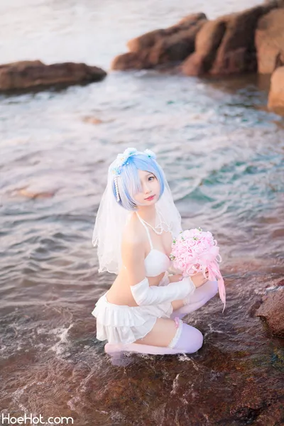 [Cheng Meow] Rem Swimsuit Bride nude cosplay leaked 553052