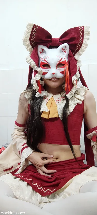 my qq group friend cosplay reimu hakurei （crossdressing） nude cosplay leaked 620089