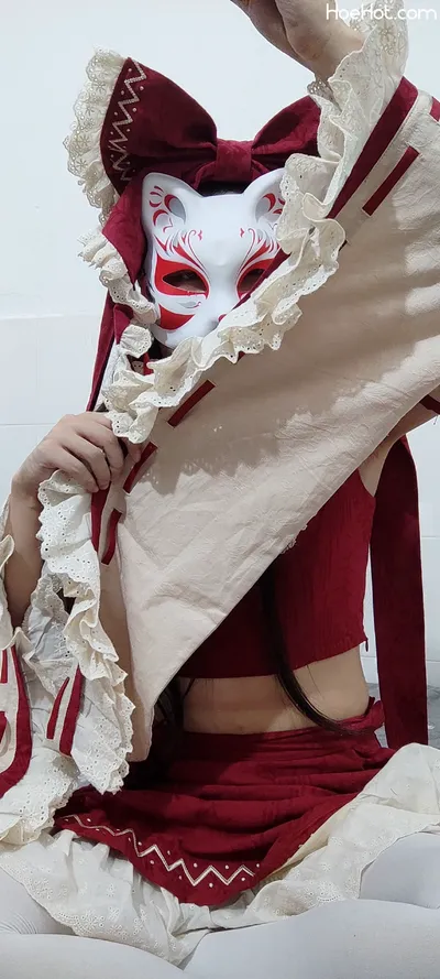 my qq group friend cosplay reimu hakurei （crossdressing） nude cosplay leaked 620085